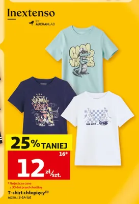 T-shirt chłopięcy Inextenso promocja w Auchan