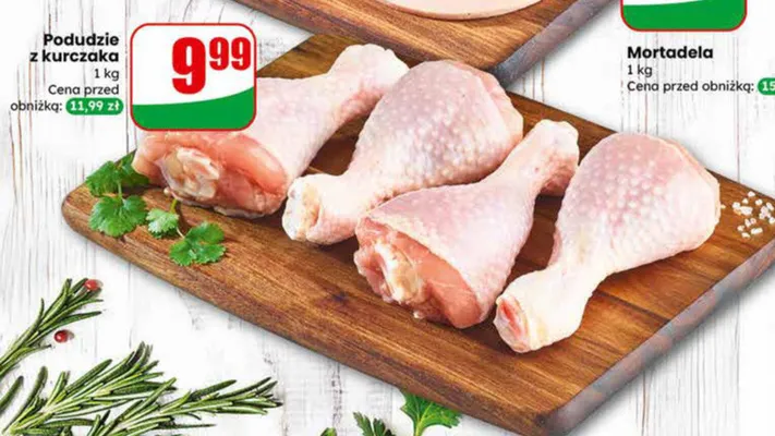 Podudzie z kurczaka promocja w Dino