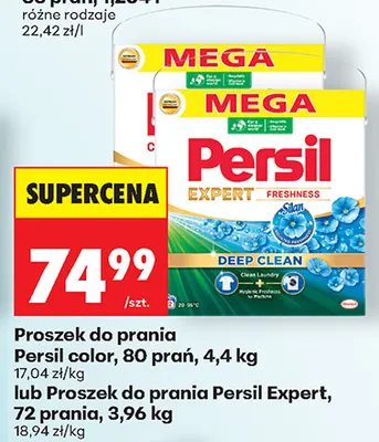 Proszek do prania Persil Color 80 prań promocja w Biedronka