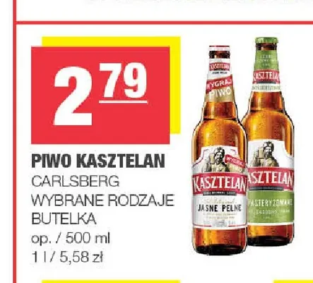 Piwo Kasztelan Niepasteryzowane promocja w SPAR