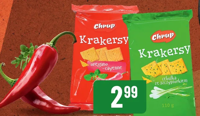 Krakersy wybrane rodzaje Chrup promocja w POLOmarket