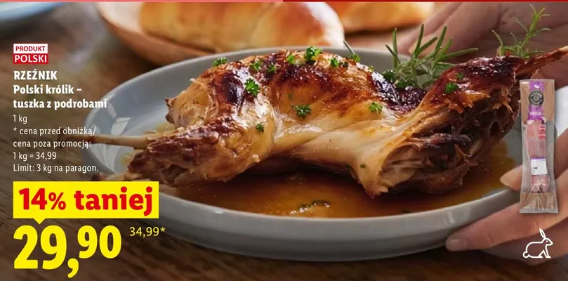 Królik Polski – tuszka z podrobami promocja w Lidl