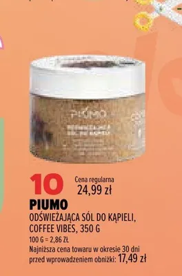 Odświeżająca sól do kąpieli Piumo Coffee Vibes promocja w Drogerie Natura