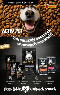 Karma dla psa Activ Pet, różne rodzaje promocja w Biedronka