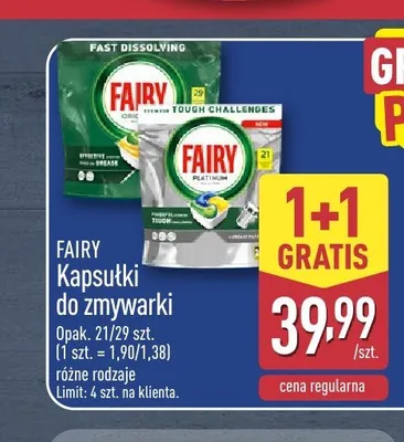 Kapsułki do zmywarki Fairy Original promocja w Aldi