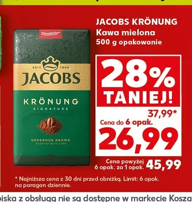 Kawa mielona Jacobs Krönung promocja w Kaufland