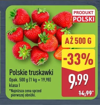 Truskawki polskie promocja w Aldi