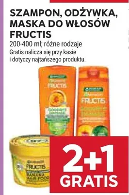 Szampon, odżywka, maska do włosów Fructis 200-400ml różne rodzaje promocja w Stokrotka
