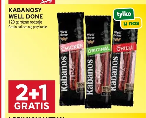 Kabanosy Chilli Well Done promocja w Stokrotka