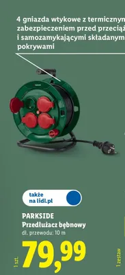 Przedłużacz bębnowy Parkside promocja w Lidl