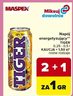 Napój energetyzujący promocja w Carrefour