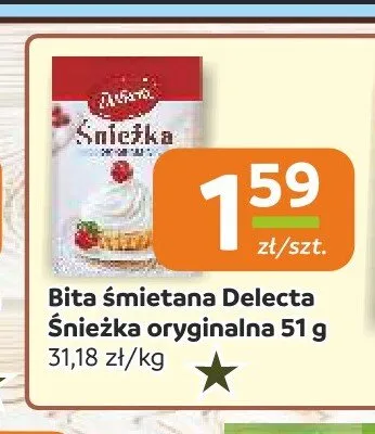 Bita śmietana Delecta Śnieżka oryginalna promocja w Społem Częstochowa