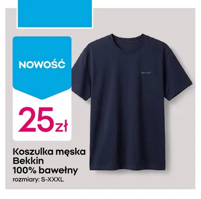 Koszulka męska Bekkin 100% bawełny promocja w Pepco