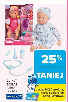 Lalka BOBAS różne rodzaje promocja w Carrefour