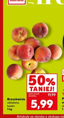 Brzoskwinie układane luzem promocja w Kaufland