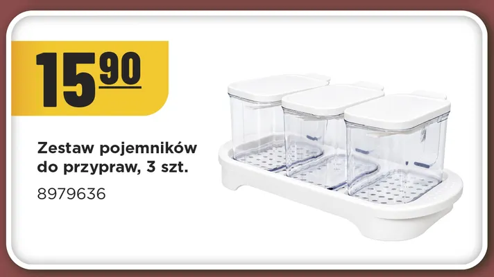 Zestaw pojemników do przypraw 3 szt. 8979636 promocja w MR. DIY