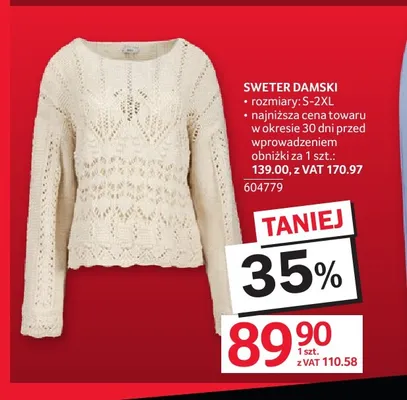 Sweter damski promocja w Selgros
