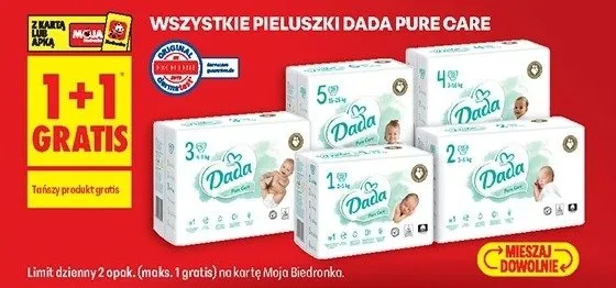 Pieluszki Dada Pure Care promocja w Biedronka