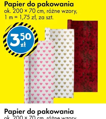 Papier do pakowania 200 × 70 cm promocja w Tedi