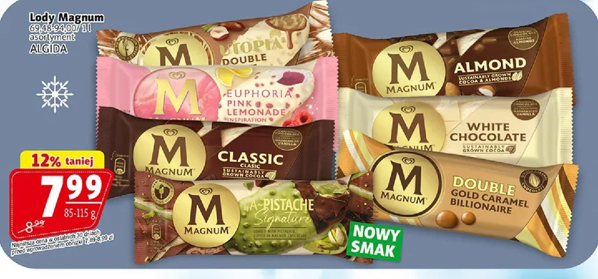 Lody Magnum różne rodzaje promocja w Prim Market