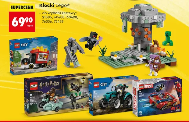 Klocki różne zestawy (City, Harry Potter, Marvel) promocja w Biedronka