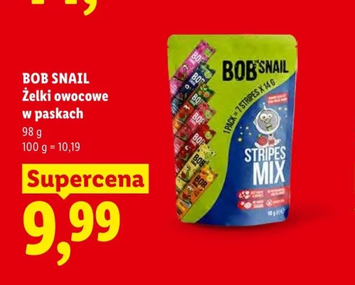 Żelki owocowe w paskach Bob Snail promocja w Lidl