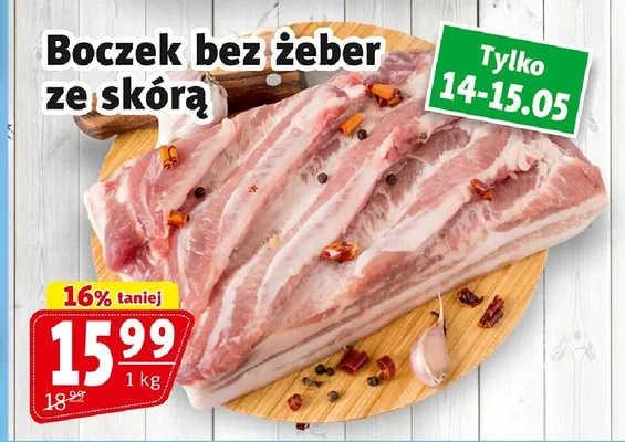 Boczek bez żeber ze skórą promocja w Prim Market