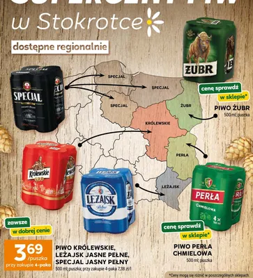 Piwo Królewskie jasne pełne promocja w Stokrotka