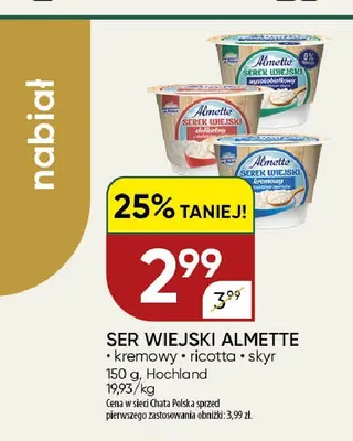 Ser wiejski Almette skyr promocja w Chata Polska