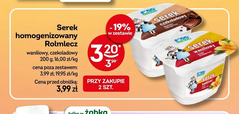 Serek homogenizowany Rolmlecz waniliowy promocja w Żabka