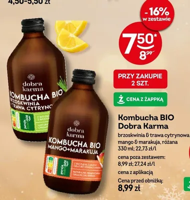 Kombucha BIO brzoskwinia & trawa cytrynowa promocja w Żabka