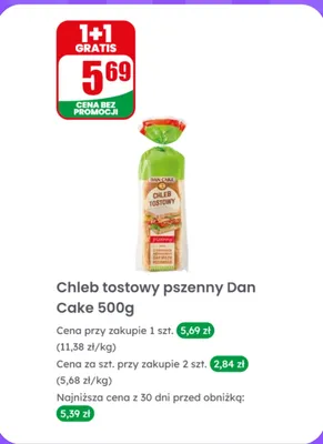 Chleb tostowy pszenny promocja w Dino