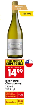 Wino białe wytrawne chardonnay promocja w Biedronka
