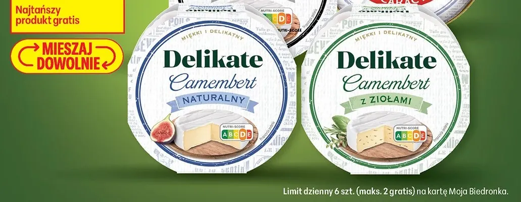 Ser Camembert Delikate z ziołami promocja w Biedronka