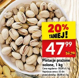 Pistacje prażone solone promocja w Twój Market