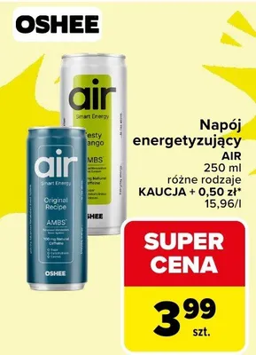 Napój energetyzujący Air różne rodzaje promocja w Carrefour Market