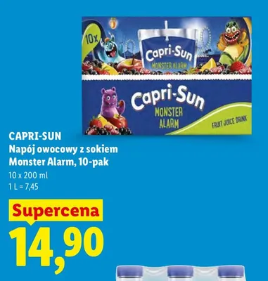 Napój owocowy Capri-Sun Monster Alarm 10-pak promocja w Lidl