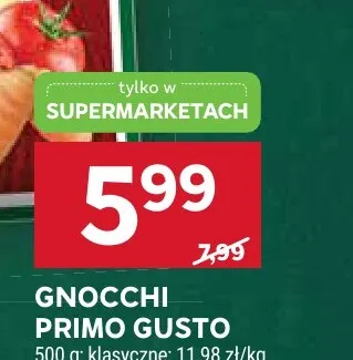 Gnocchi Primo Gusto klasyczne promocja w Stokrotka