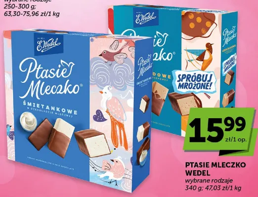 Ptasie Mleczko Wedel śmietankowe w czekoladzie mlecznej promocja w Groszek