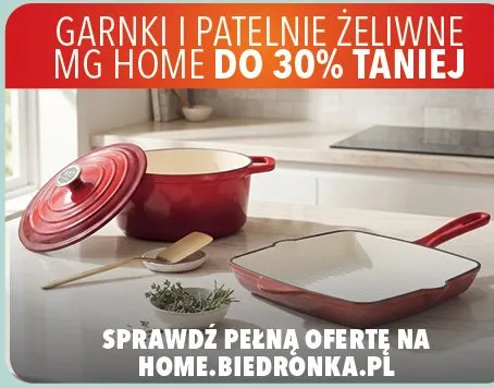 Garnek żeliwny MG Home promocja w Biedronka Home