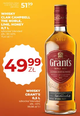 Whisky Grant's Triple Wood promocja w Duży Ben