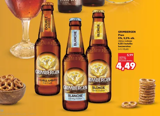Piwo Grimbergen Blonde promocja w Kaufland