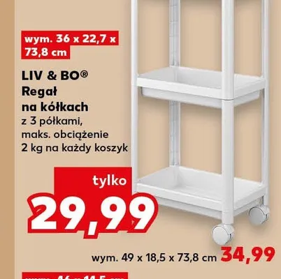 Regał na kółkach LIV & BO promocja w Kaufland