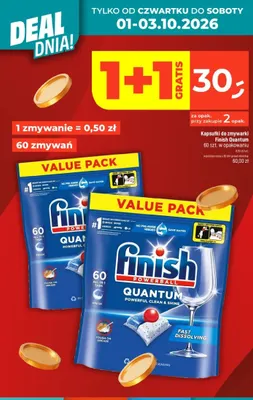Kapsułki do zmywarki Finish Quantum promocja w Dealz