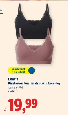 Biustonosz bustier damski z koronką promocja w Lidl
