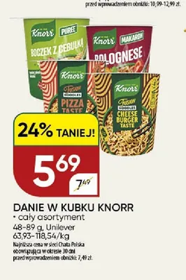 Danie w kubku Knorr Cheese Burger Taste promocja w Chata Polska
