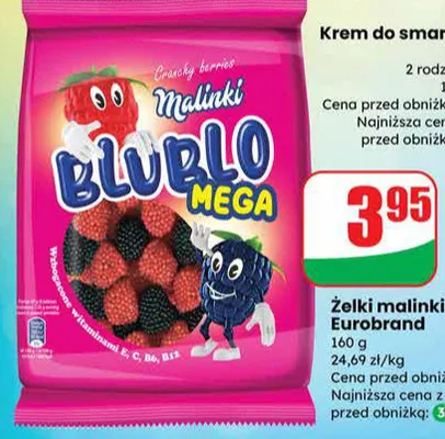 Żelki malinki Blublo Mega promocja w Dino
