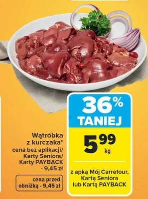 Wątróbka z kurczaka promocja w Carrefour