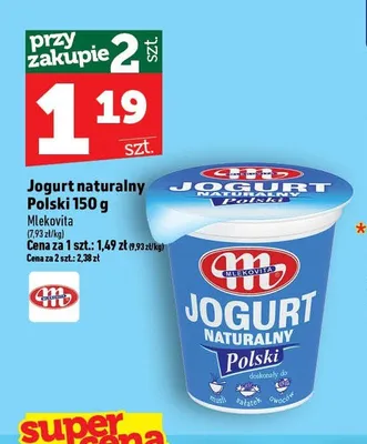 Jogurt naturalny Polski Mlekovita promocja w TOPAZ