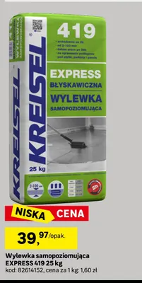 Wylewka samopoziomująca Express 419 25 kg Kreisel promocja w Leroy Merlin
